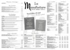 la forme et le fond Travaux La Manufacture Menu A3 2026
