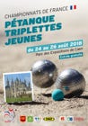 la forme et le fond Travaux Caen Championnats de France de Pétanque Triplettes Jeunes 2018 Affiche A2